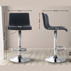 Barhocker Hoover Stoff C - schwarz
