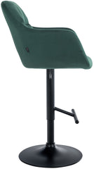 Barhocker Natoma Samt schwarz - gr�n