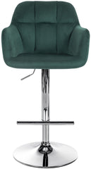 Barhocker Natoma Samt chrom - gr�n