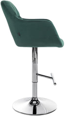 Barhocker Natoma Samt chrom - gr�n