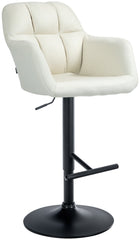 Barhocker Natoma Stoff schwarz - creme