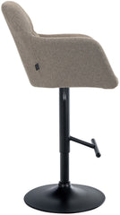 Barhocker Natoma Stoff schwarz - taupe