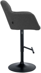 Barhocker Natoma Stoff schwarz - dunkelgrau