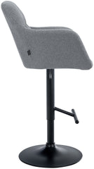 Barhocker Natoma Stoff schwarz - grau