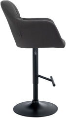 Barhocker Natoma Stoff schwarz - schwarz