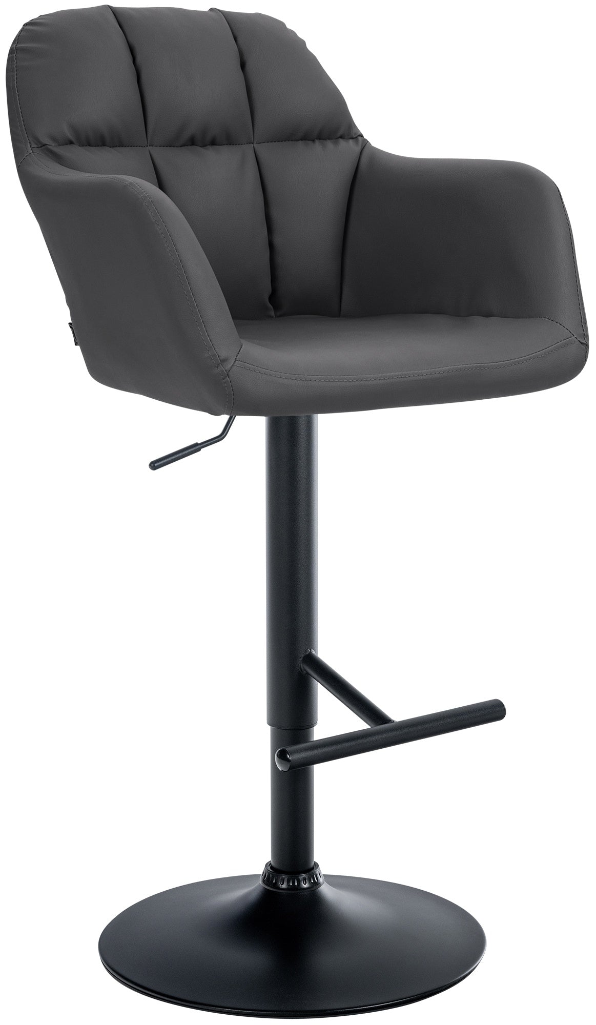 Barhocker Natoma Kunstleder schwarz - schwarz