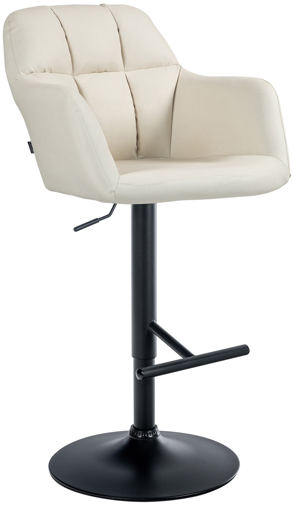 Barhocker Natoma Kunstleder schwarz - creme