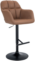 Barhocker Natoma Kunstleder schwarz - hellbraun