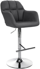 Barhocker Natoma Kunstleder chrom - schwarz