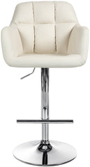 Barhocker Natoma Kunstleder chrom - creme