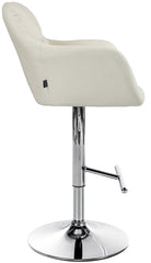Barhocker Natoma Kunstleder chrom - creme