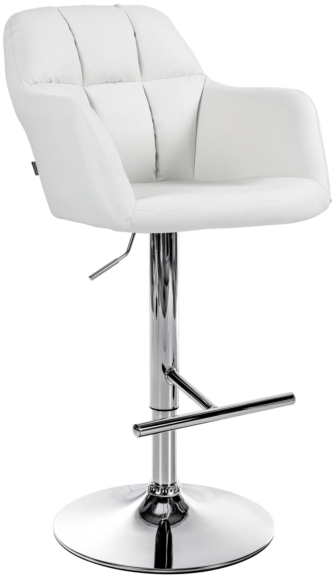 Barhocker Natoma Kunstleder chrom - wei�