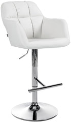 Barhocker Natoma Kunstleder chrom - wei�