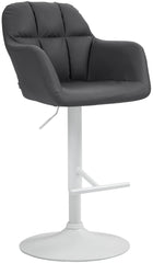 Barhocker Natoma Kunstleder wei� - schwarz