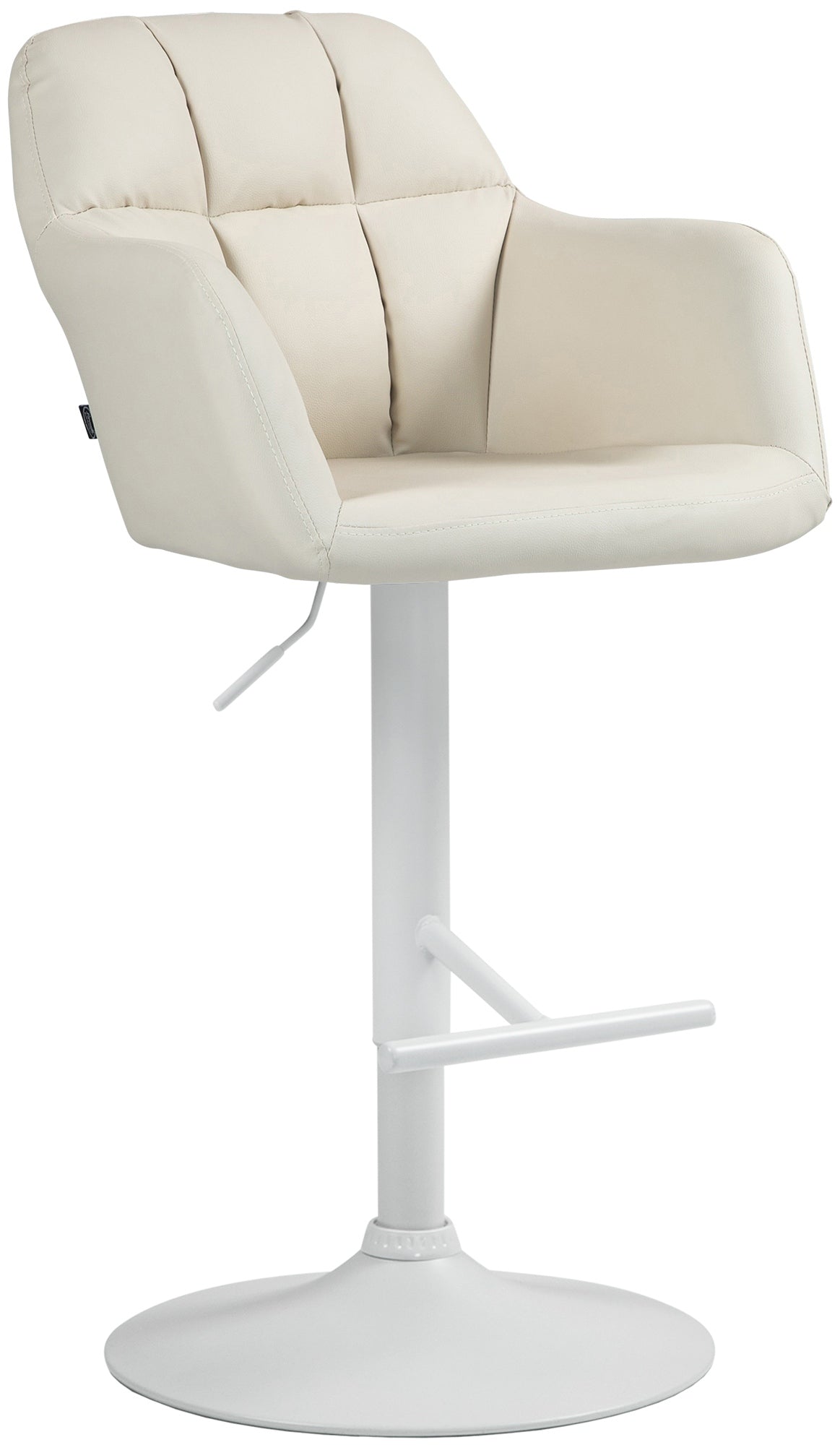 Barhocker Natoma Kunstleder wei� - creme