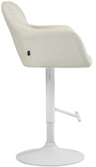 Barhocker Natoma Kunstleder wei� - creme