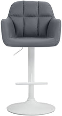 Barhocker Natoma Kunstleder wei� - grau