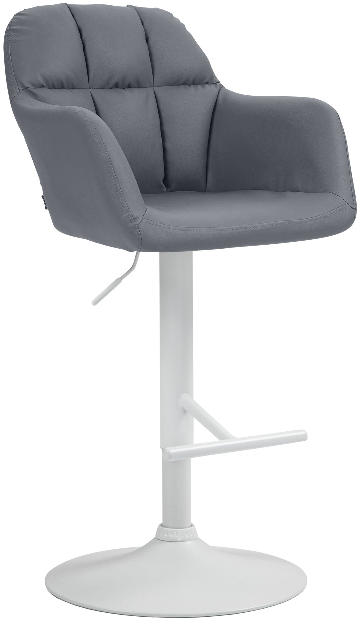 Barhocker Natoma Kunstleder wei� - grau