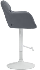 Barhocker Natoma Kunstleder wei� - grau