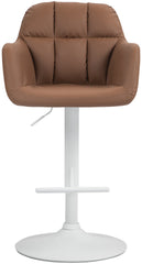 Barhocker Natoma Kunstleder wei� - hellbraun