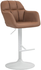Barhocker Natoma Kunstleder wei� - hellbraun