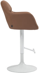 Barhocker Natoma Kunstleder wei� - hellbraun