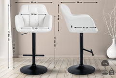 Barhocker Natoma Kunstleder schwarz - wei�