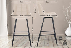 Barhocker Weston Kunstleder - creme