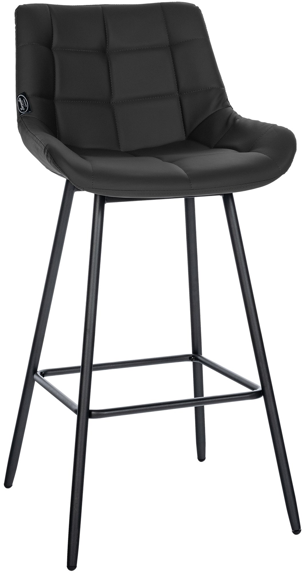 Barhocker Weston Kunstleder - schwarz