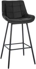 Barhocker Weston Kunstleder - schwarz