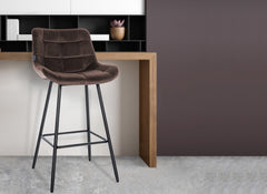 Barhocker Weston Samt - braun
