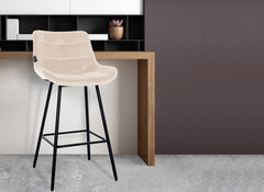 Barhocker Weston Samt - creme