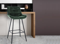 Barhocker Weston Samt - dunkelgr�n