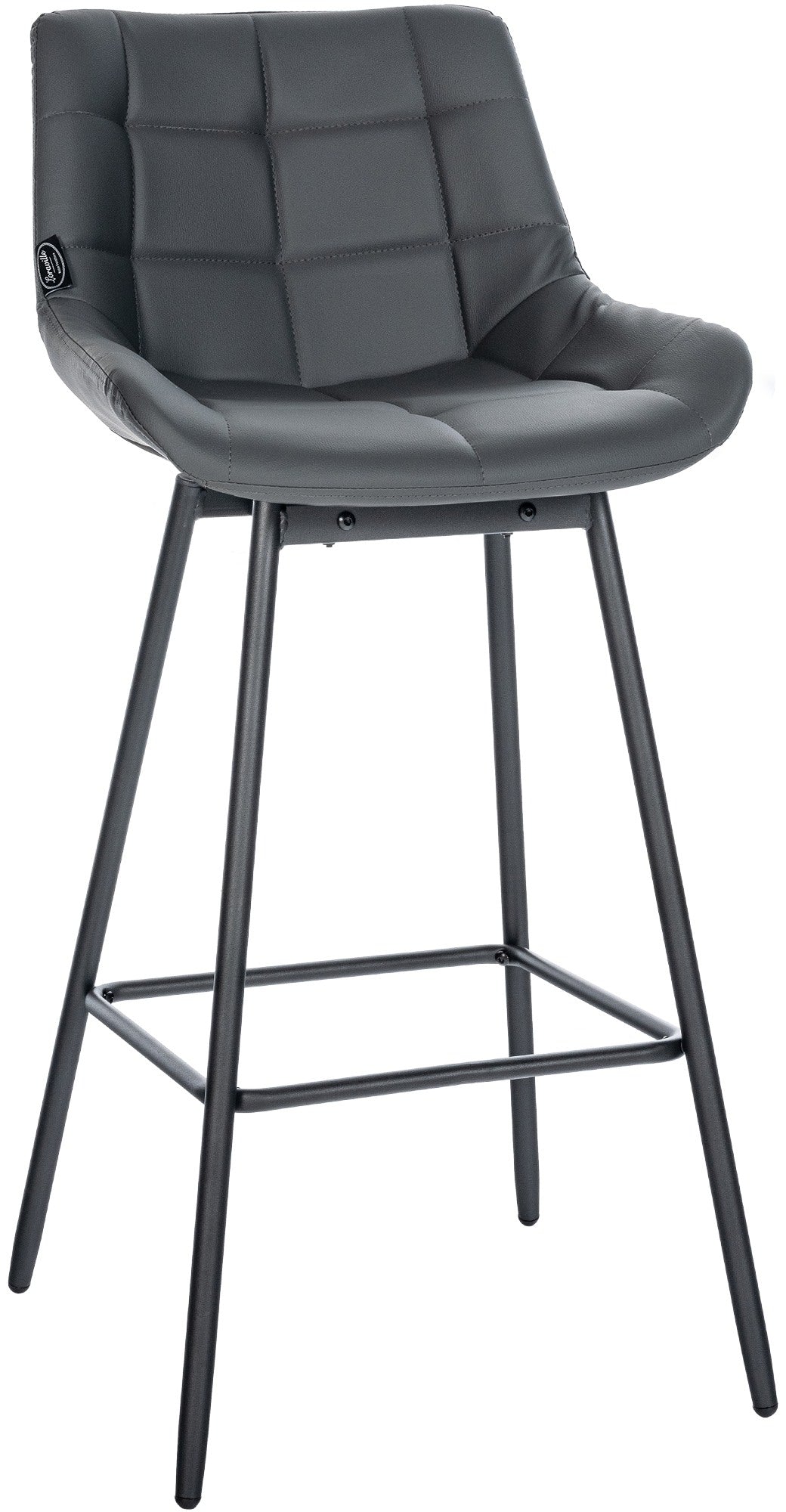 Barhocker Weston Schwenkbar Kunstleder - grau