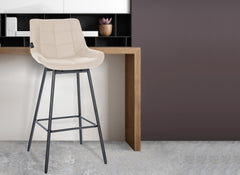 Barhocker Weston Schwenkbar Kunstleder - creme