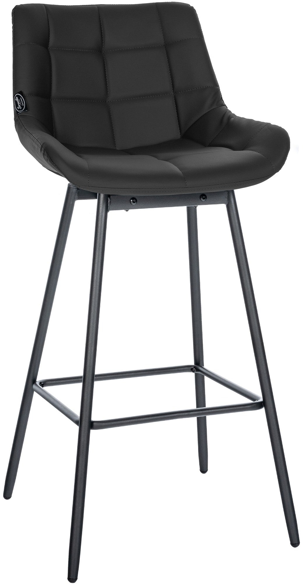 Barhocker Weston Schwenkbar Kunstleder - schwarz