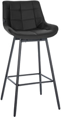 Barhocker Weston Schwenkbar Kunstleder - schwarz
