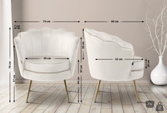 Stuhl Rosita Samt - creme