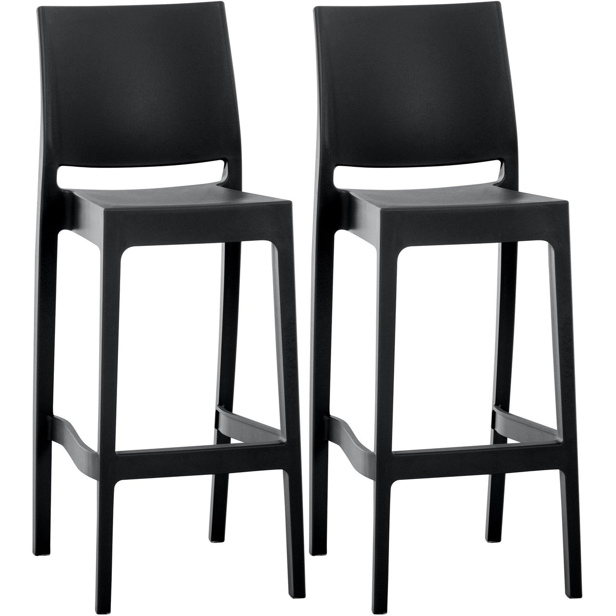 2er Set Barhocker Maya - schwarz