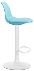 Barhocker Kiel Kunstleder wei� - blau