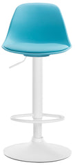 Barhocker Kiel Kunstleder wei� - blau
