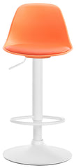 Barhocker Kiel Kunstleder wei� - orange