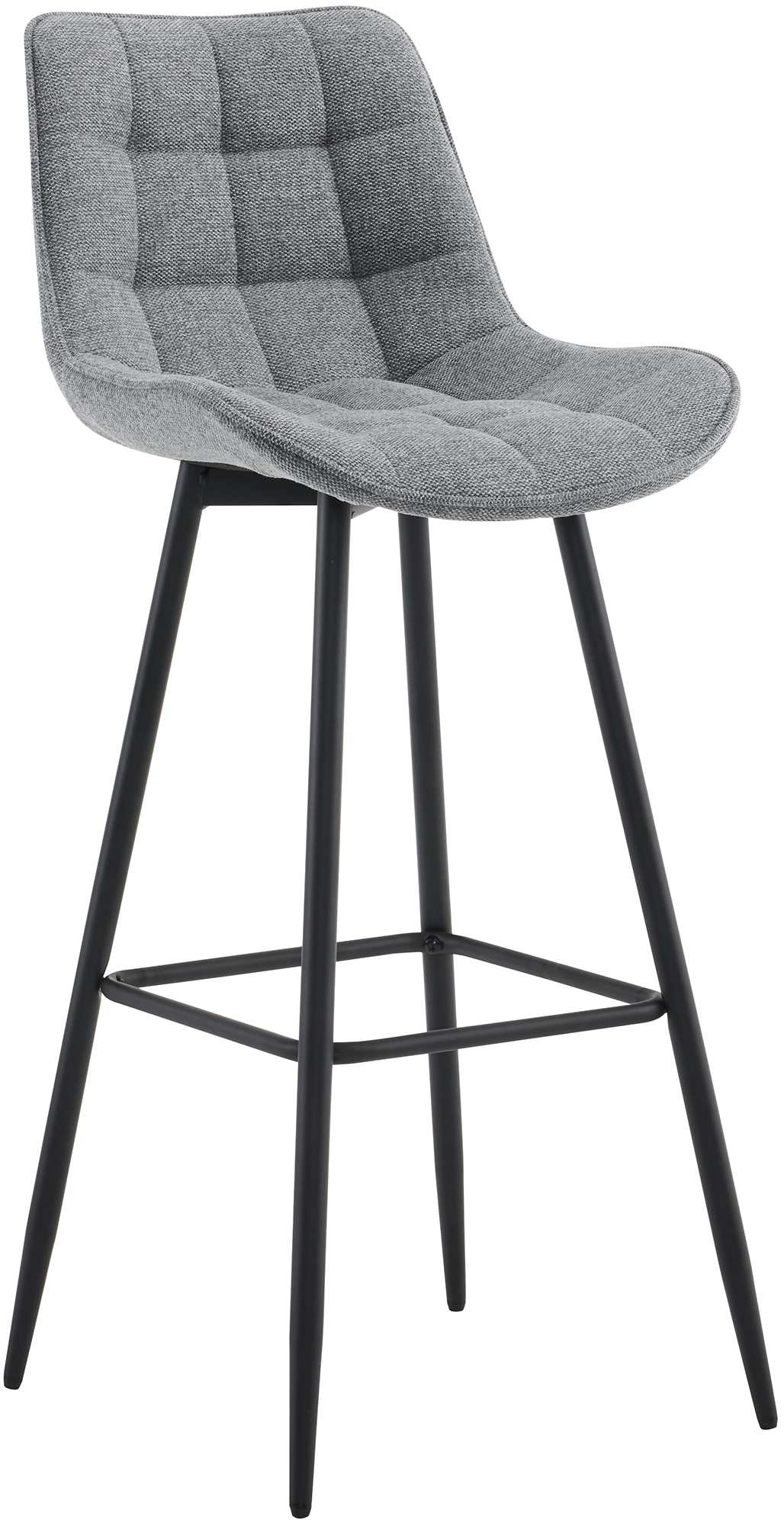 Barhocker Dartford Stoff - grau