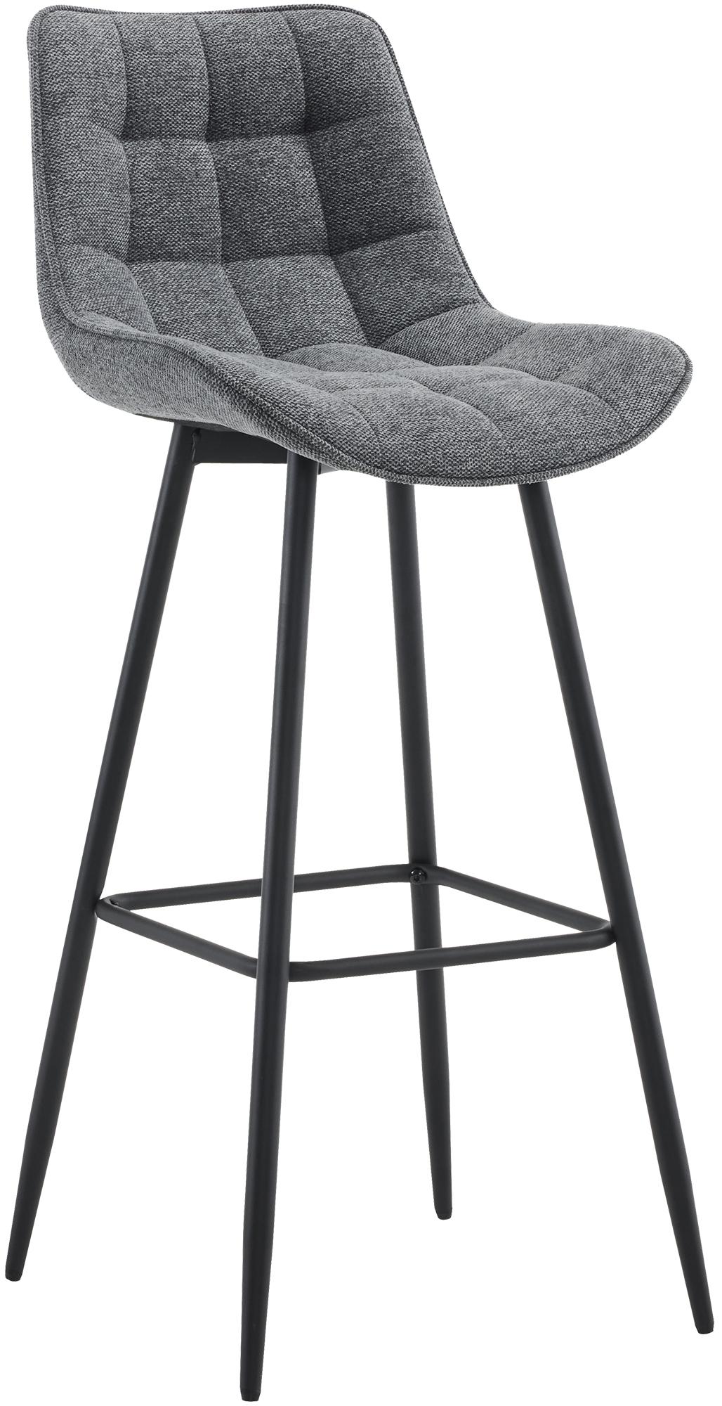 Barhocker Dartford Stoff - dunkelgrau