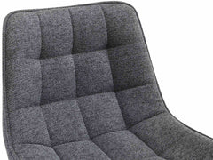 Barhocker Dartford Stoff - dunkelgrau