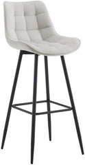Barhocker Dartford Samt - grau