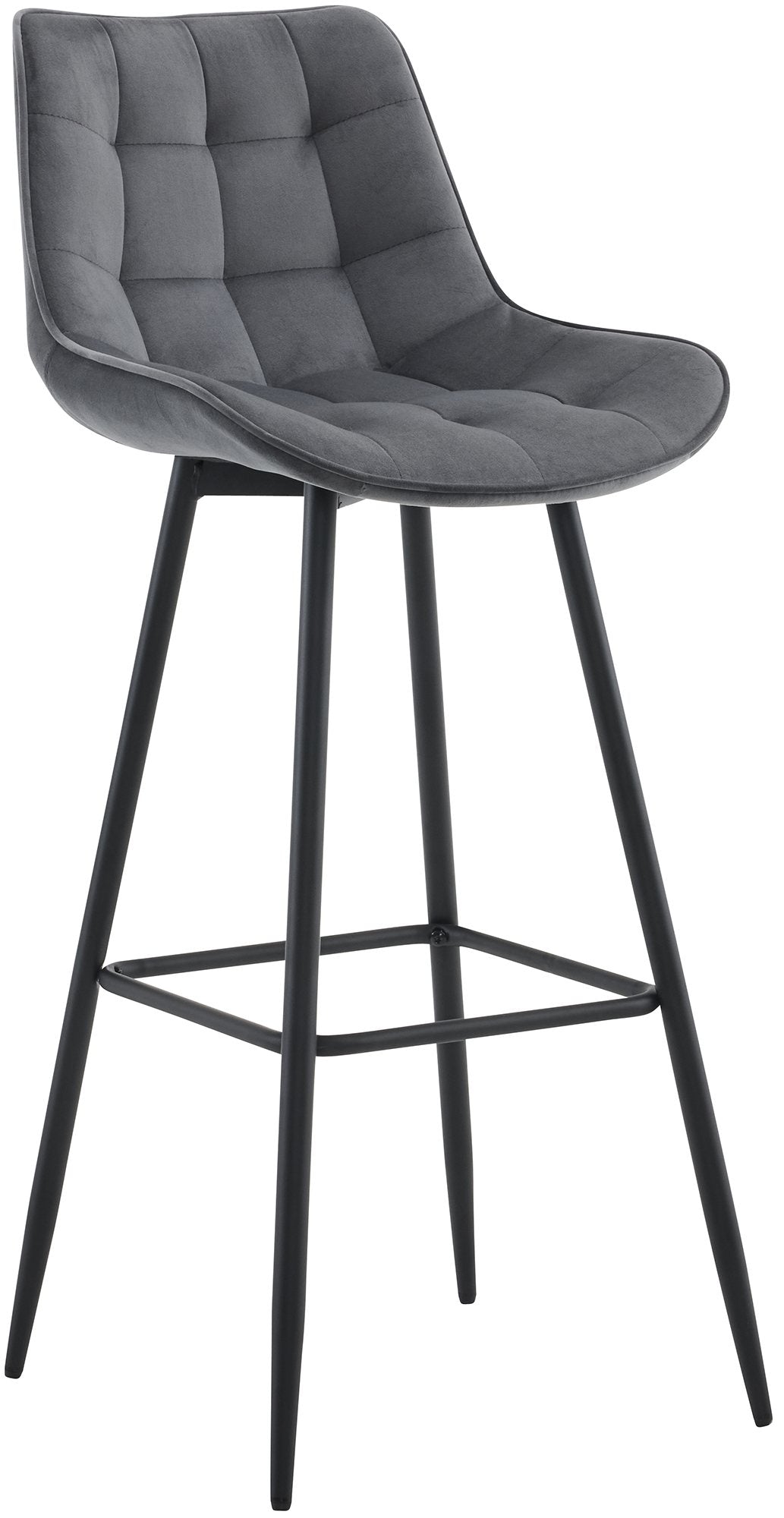 Barhocker Dartford Samt - dunkelgrau