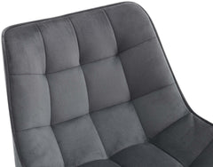 Barhocker Dartford Samt - dunkelgrau