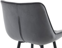 Barhocker Dartford Samt - dunkelgrau
