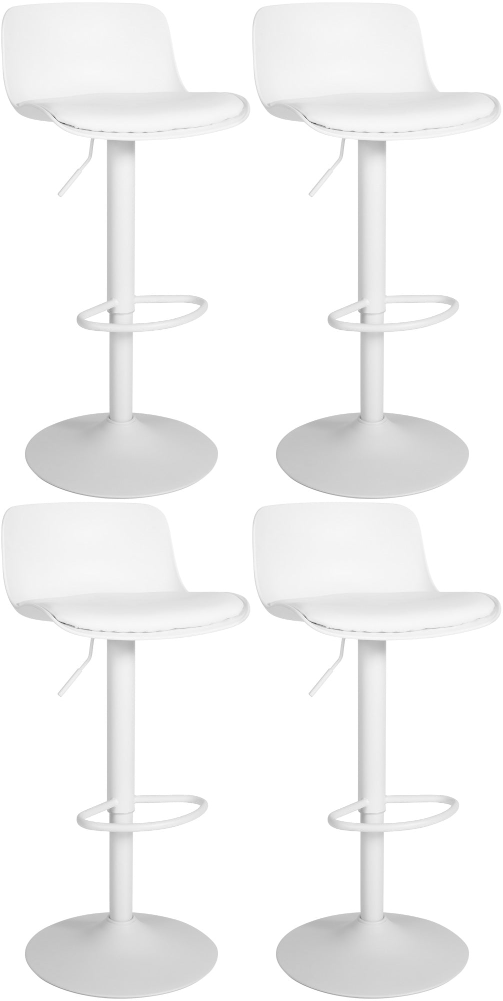 4er Set Barhocker Almada Kunstleder - wei�